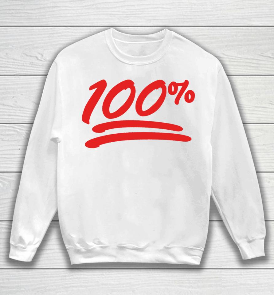 Not The Bee Shop 100% Emoji Sweatshirt