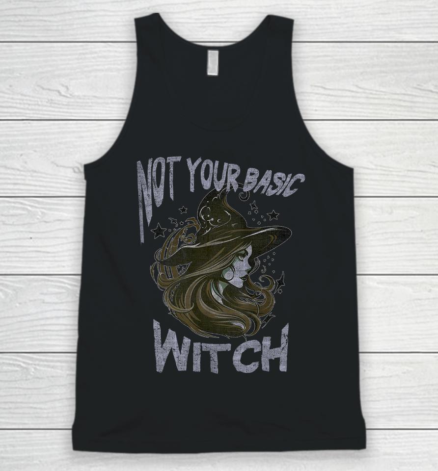 Not Your Basic Witch Funny Halloween Costume Beauty Unisex Tank Top