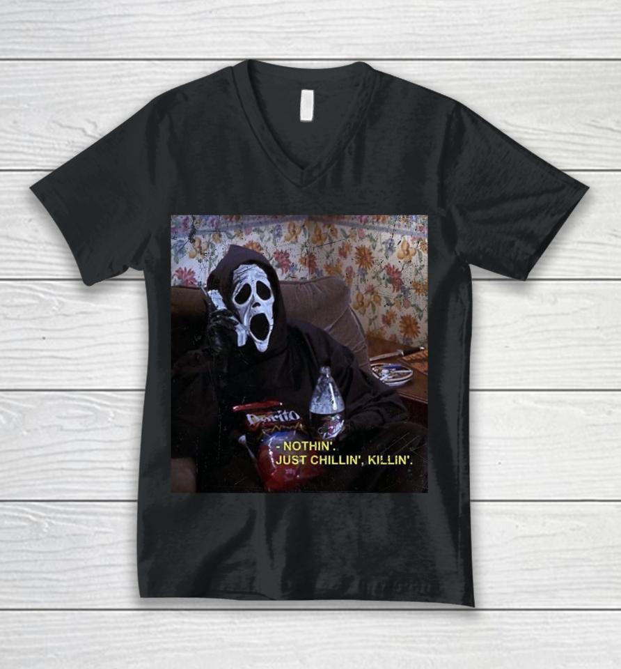 Nothin' Chillin' Killin' Horror Unisex V-Neck T-Shirt