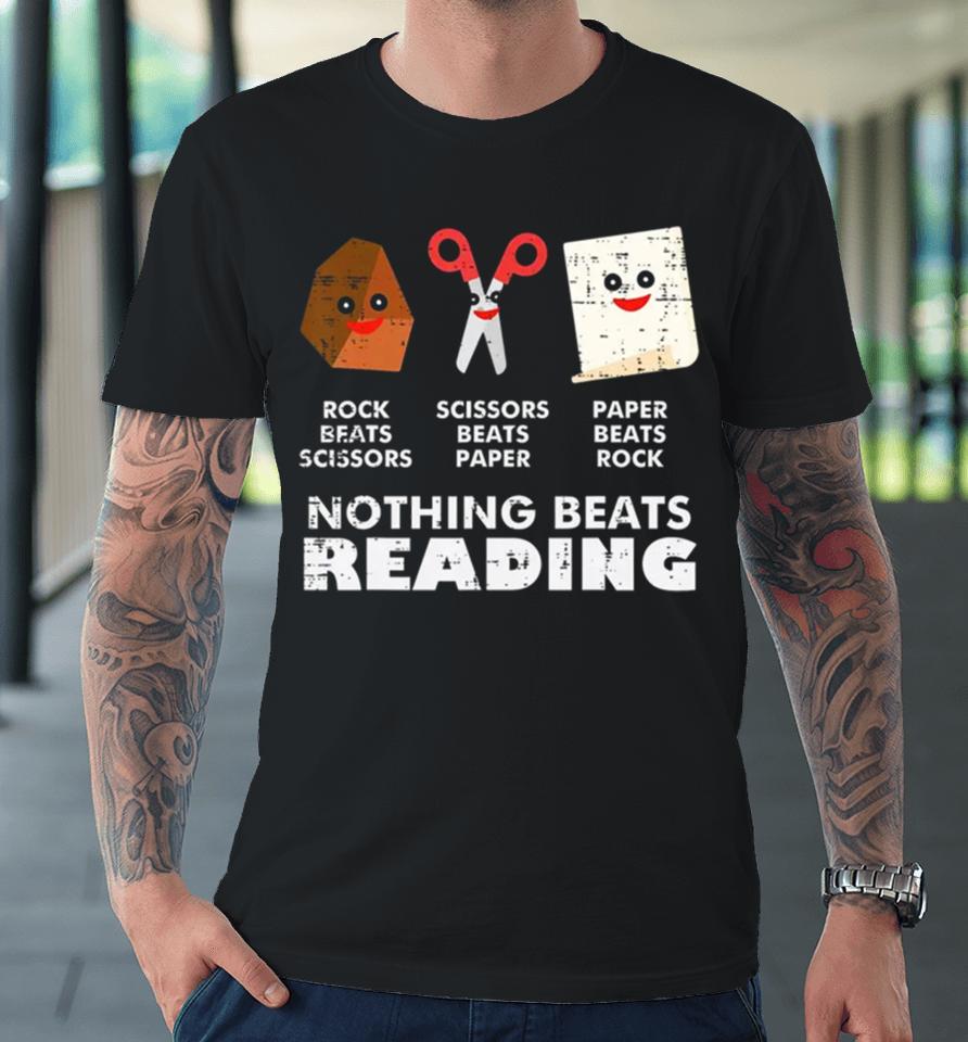 Nothing Beats Reading Book Librarian Across America Kids Premium T-Shirt