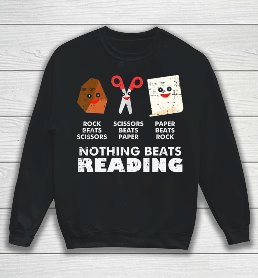 Nothing Beats Reading Book Librarian Across America Kids Sweatshirt