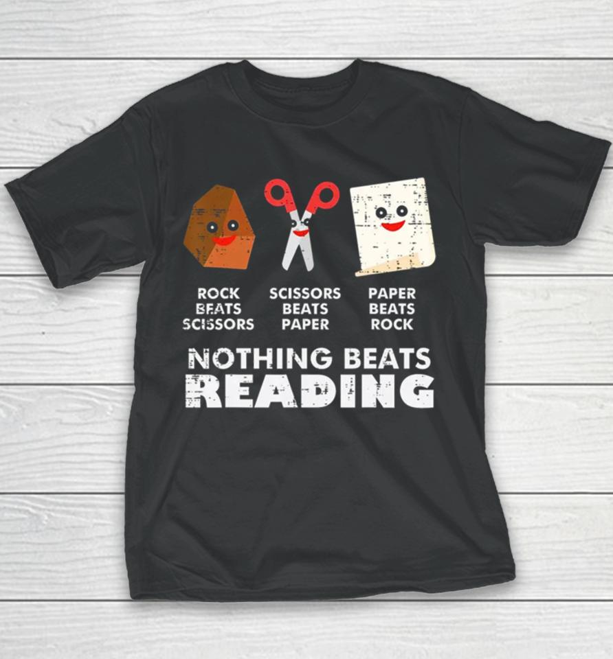 Nothing Beats Reading Book Librarian Across America Kids Youth T-Shirt