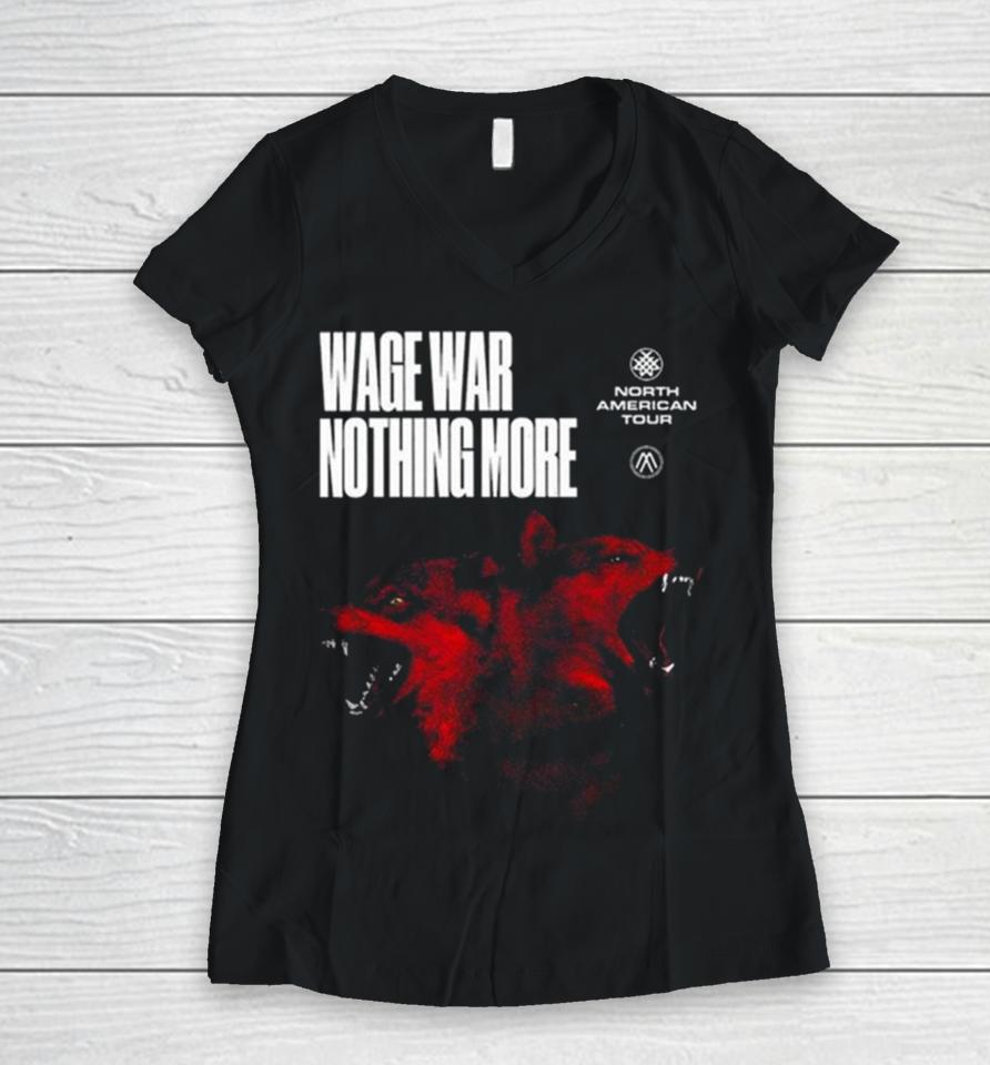 Nothing More And Wage War Spring 2024 Us Tour Women V-Neck T-Shirt