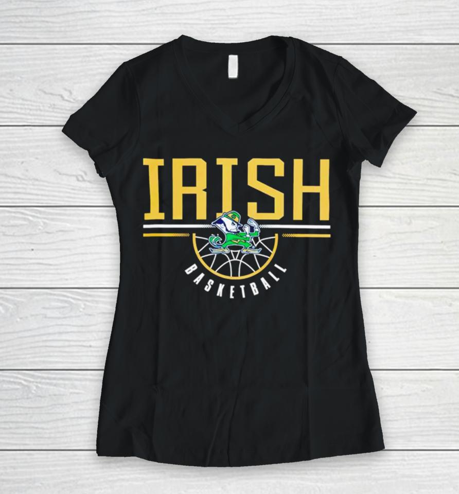 Notre Dame Fighting Irish Basketball Women V-Neck T-Shirt