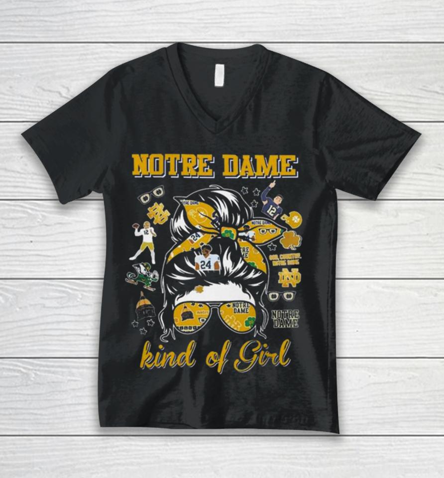 Notre Dame Fighting Irish Kind Of Girl Unisex V-Neck T-Shirt