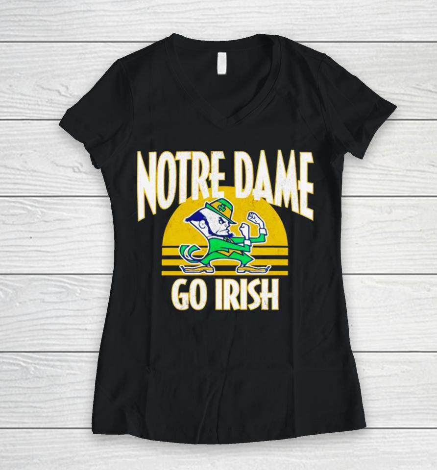 Notre Dame Fighting Irish Local Phrase Go Irish Women V-Neck T-Shirt