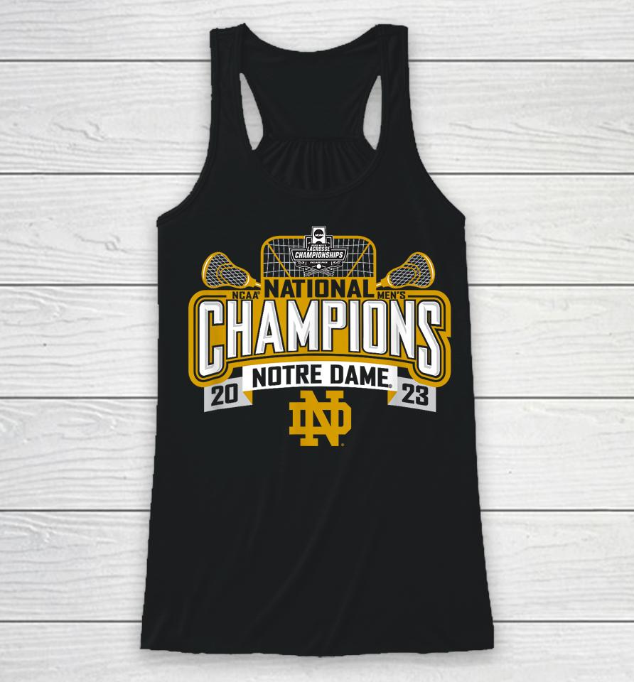 Notre Dame Fighting Irish National Champs Lacrosse 2023 Racerback Tank