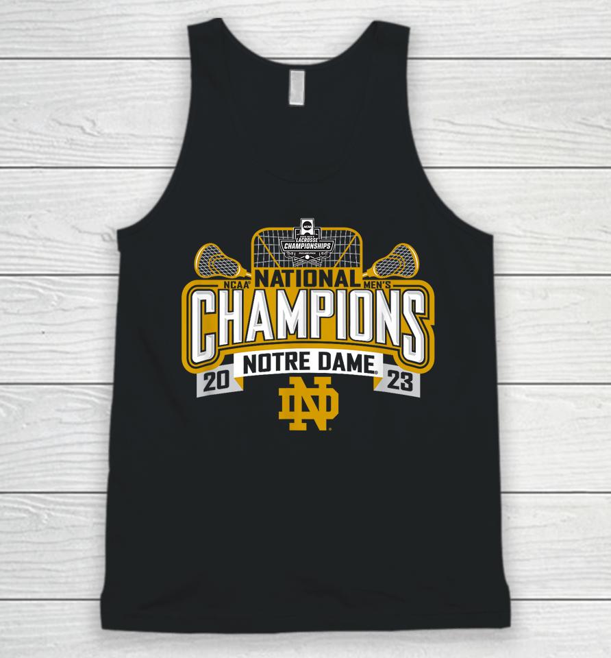 Notre Dame Fighting Irish National Champs Lacrosse 2023 Unisex Tank Top