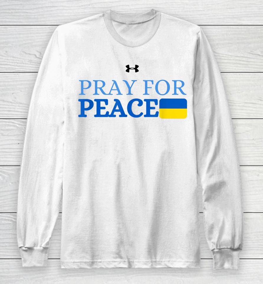 Notre Dame Pray For Peace Ukraine Flag Long Sleeve T-Shirt