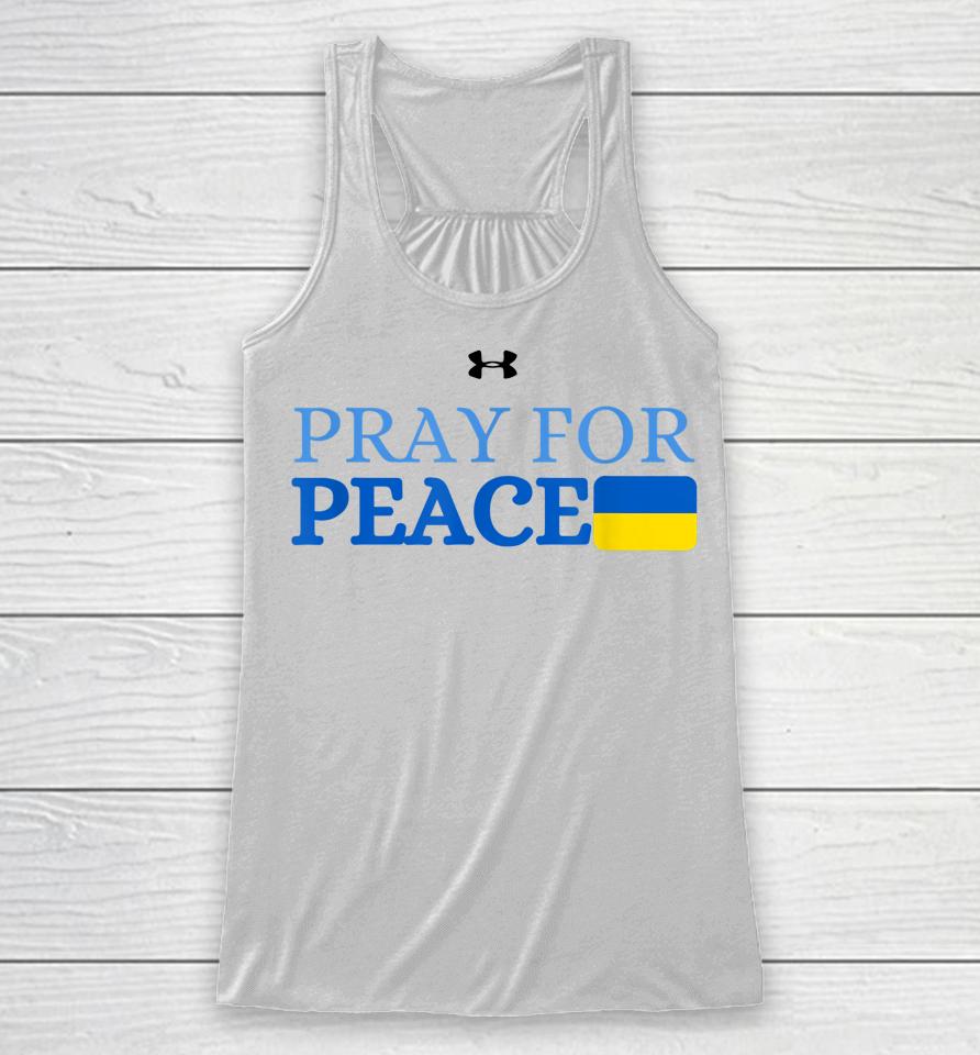 Notre Dame Pray For Peace Ukraine Flag Racerback Tank