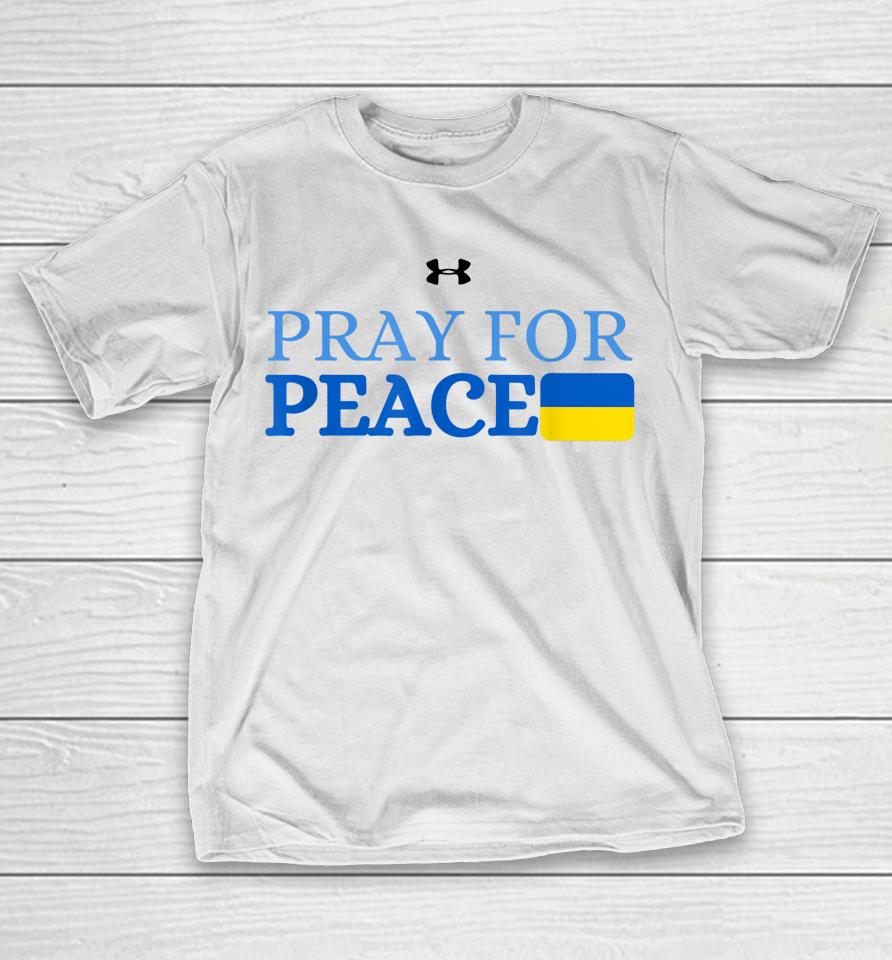 Notre Dame Pray For Peace Ukraine Flag T-Shirt