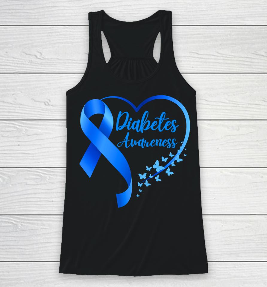 November We Wear A Blue Diabetes Awareness Type1 Td1 Racerback Tank