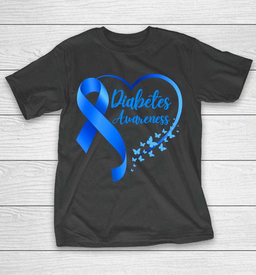 November We Wear A Blue Diabetes Awareness Type1 Td1 T-Shirt