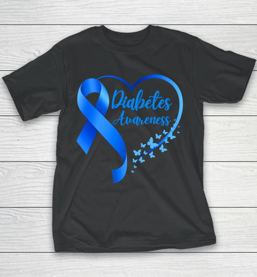 November We Wear A Blue Diabetes Awareness Type1 Td1 Youth T-Shirt