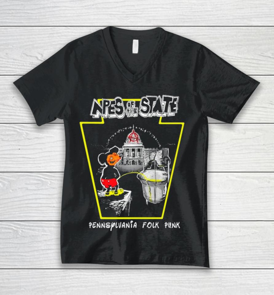Npes Of The State Pennsylvania Folk Punk Mickey Funny Unisex V-Neck T-Shirt