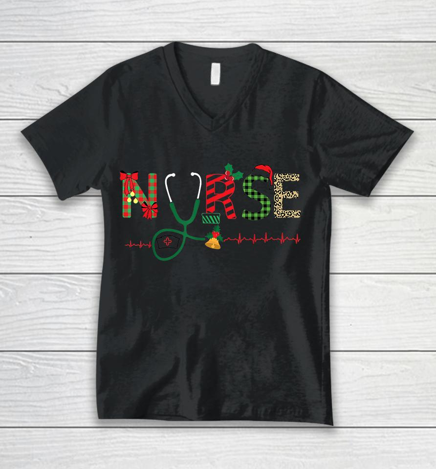 Nurse Christmas Unisex V-Neck T-Shirt