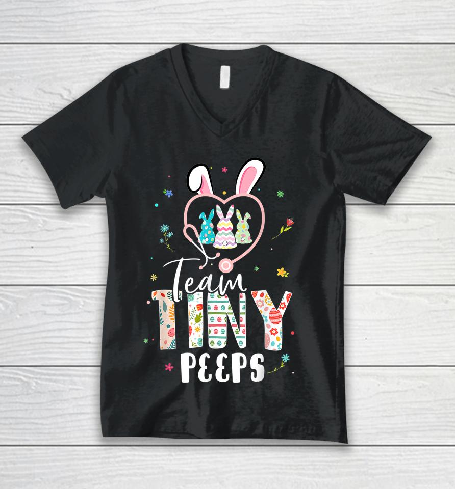 Nurse Easter Day Stethoscope Cute Bunny Unisex V-Neck T-Shirt