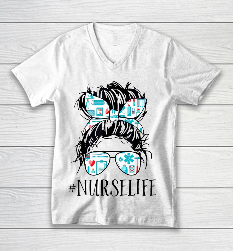 Nursing Gifts For Women Girls Students Er Cna Rn Nurse Week Unisex V-Neck T-Shirt