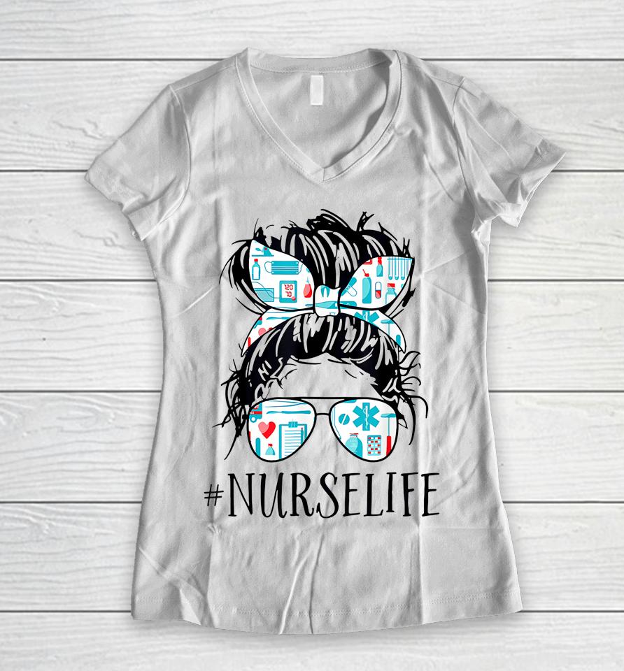 Nursing Gifts For Women Girls Students Er Cna Rn Nurse Week Women V-Neck T-Shirt