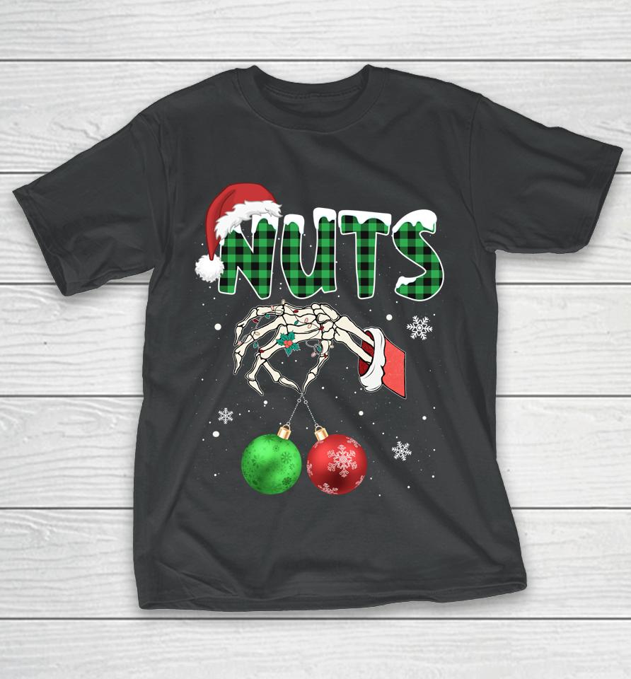 Nuts Chest Christmas Chestnuts Xmas Couple Matching Costume T-Shirt