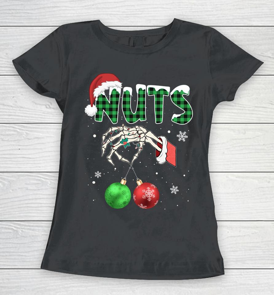 Nuts Chest Christmas Chestnuts Xmas Couple Matching Costume Women T-Shirt