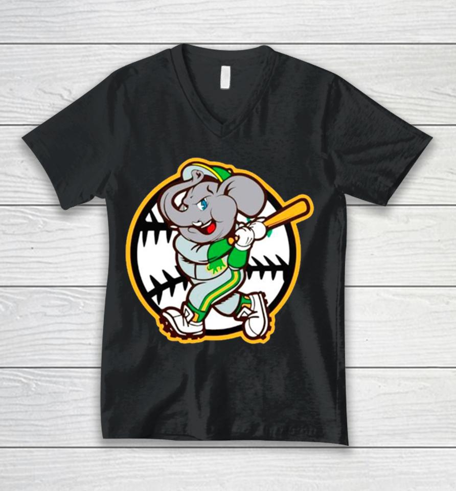Oakland As Elephant Baseball Mlb Unisex V-Neck T-Shirt