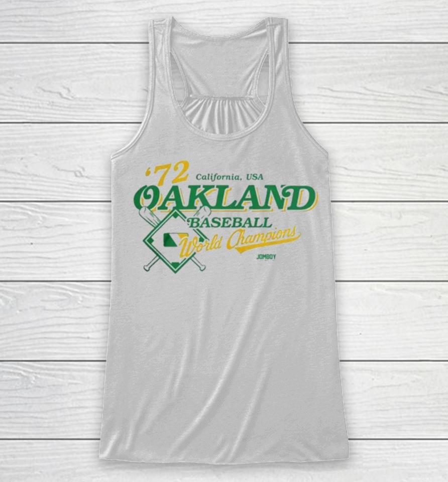 Oakland Athletics Baseball ’72 World Champions California, Usa Racerback Tank