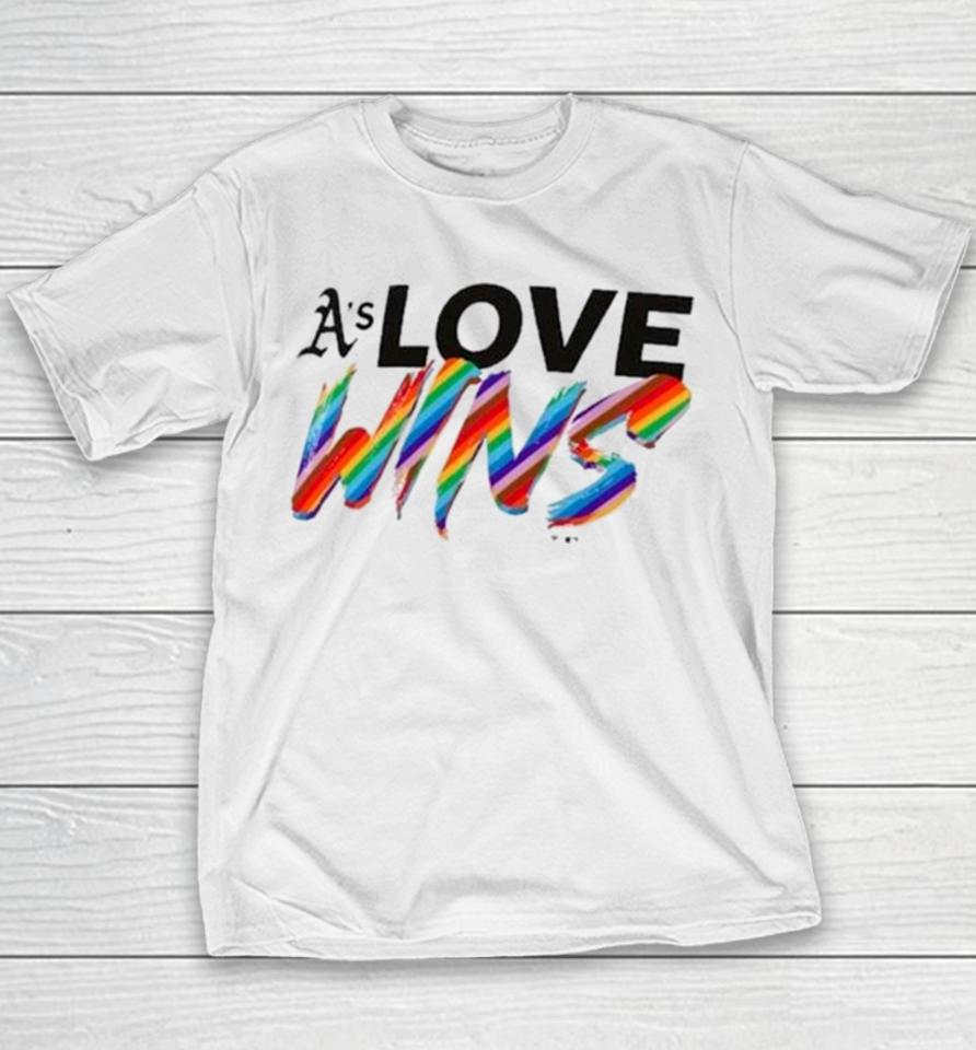Oakland Athletics Love Wins Pride 2024 Youth T-Shirt