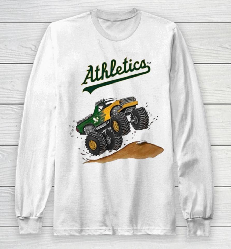 Oakland Athletics Monster Truck Mlb Long Sleeve T-Shirt