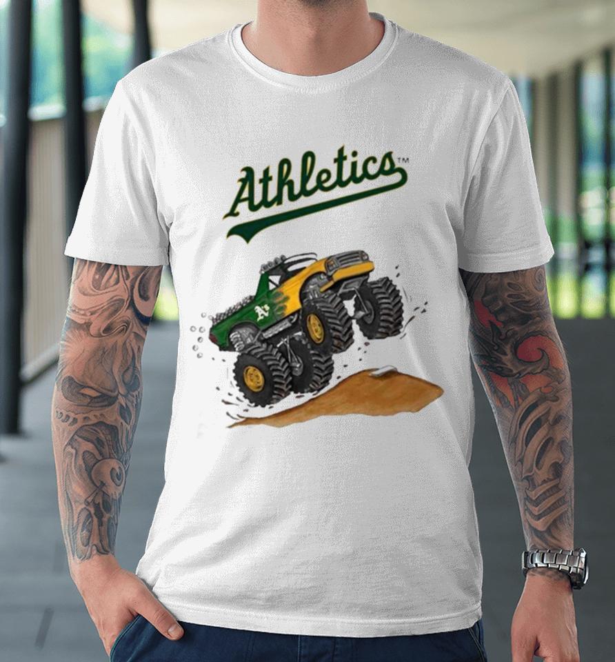 Oakland Athletics Monster Truck Mlb Premium T-Shirt