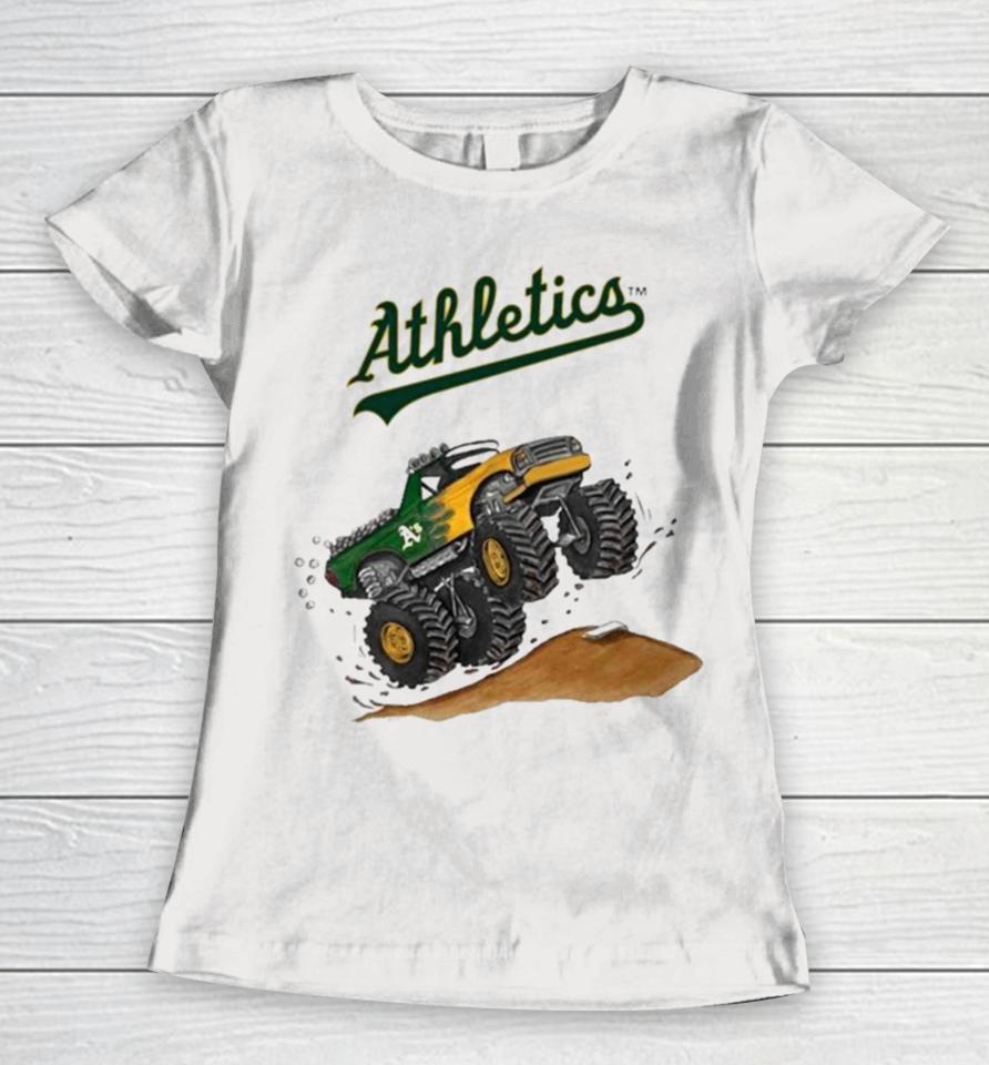 Oakland Athletics Monster Truck Mlb Women T-Shirt