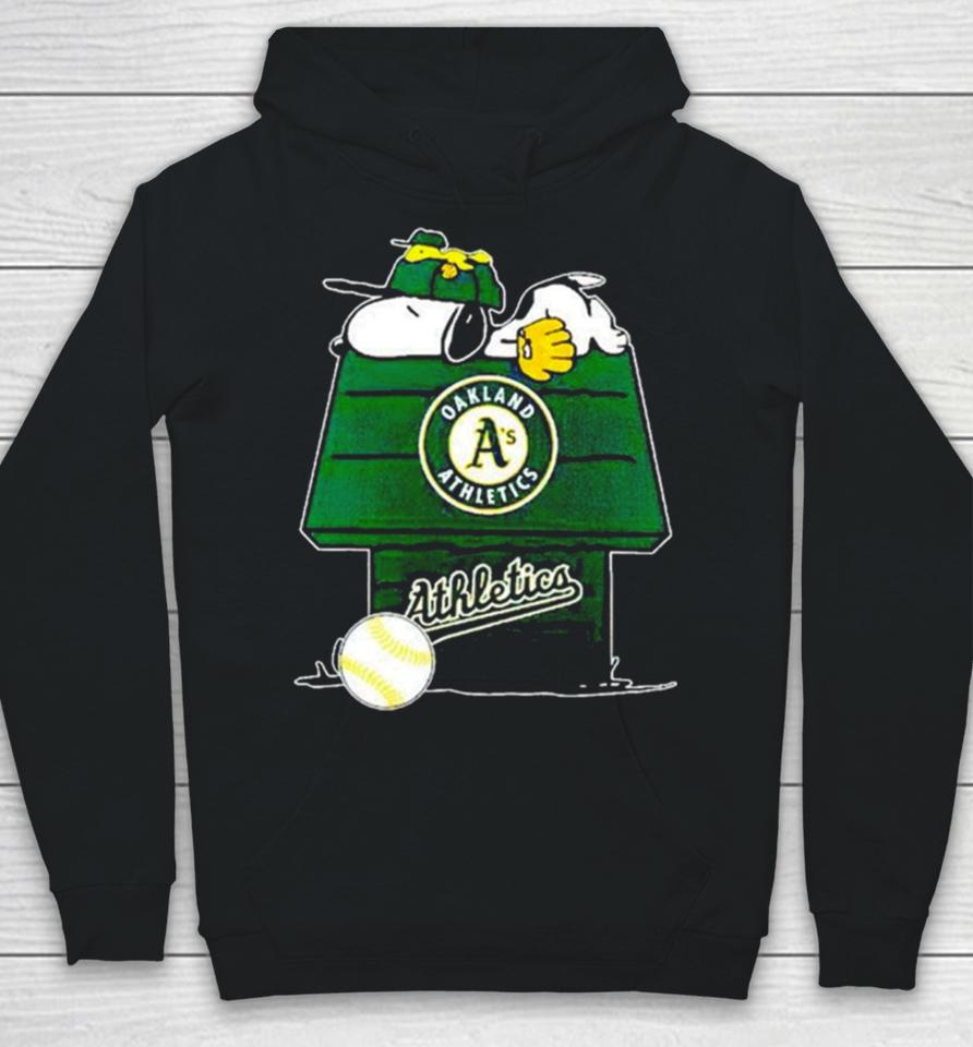 Oakland Athletics Snoopy And Woodstock The Peanuts Baseball Hoodie