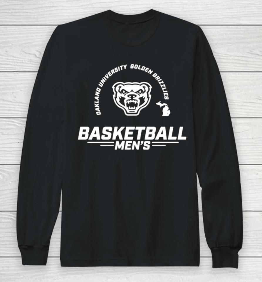 Oakland University Golden Grizzlies Basketball Men’s Classic Logo Long Sleeve T-Shirt