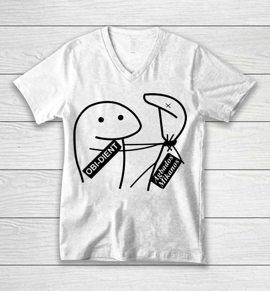 Obi-Dient Agbados Mikanos Unisex V-Neck T-Shirt