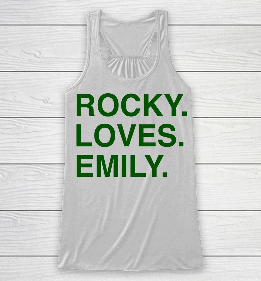 Obvious  Rocky Loves Emily Racerback Tank
