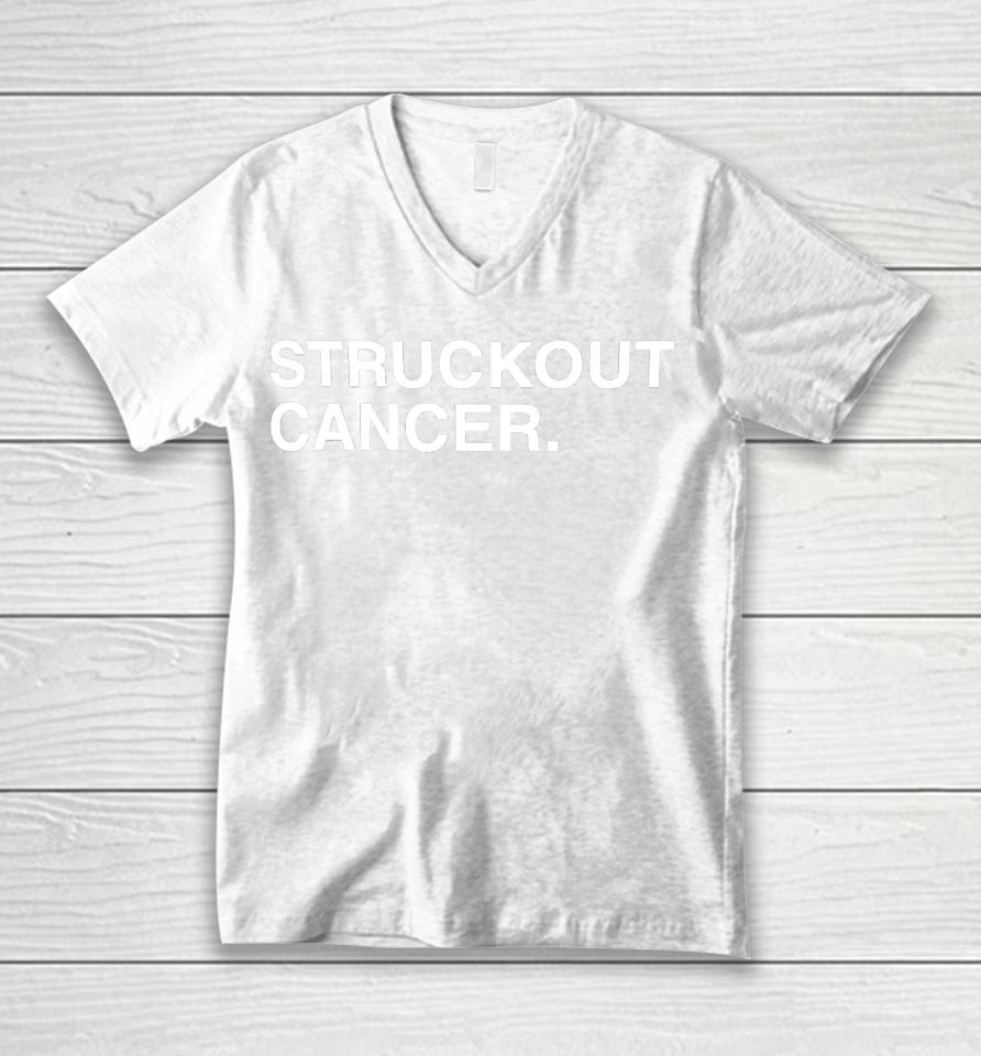 Obvious  Struckout Cancer Unisex V-Neck T-Shirt