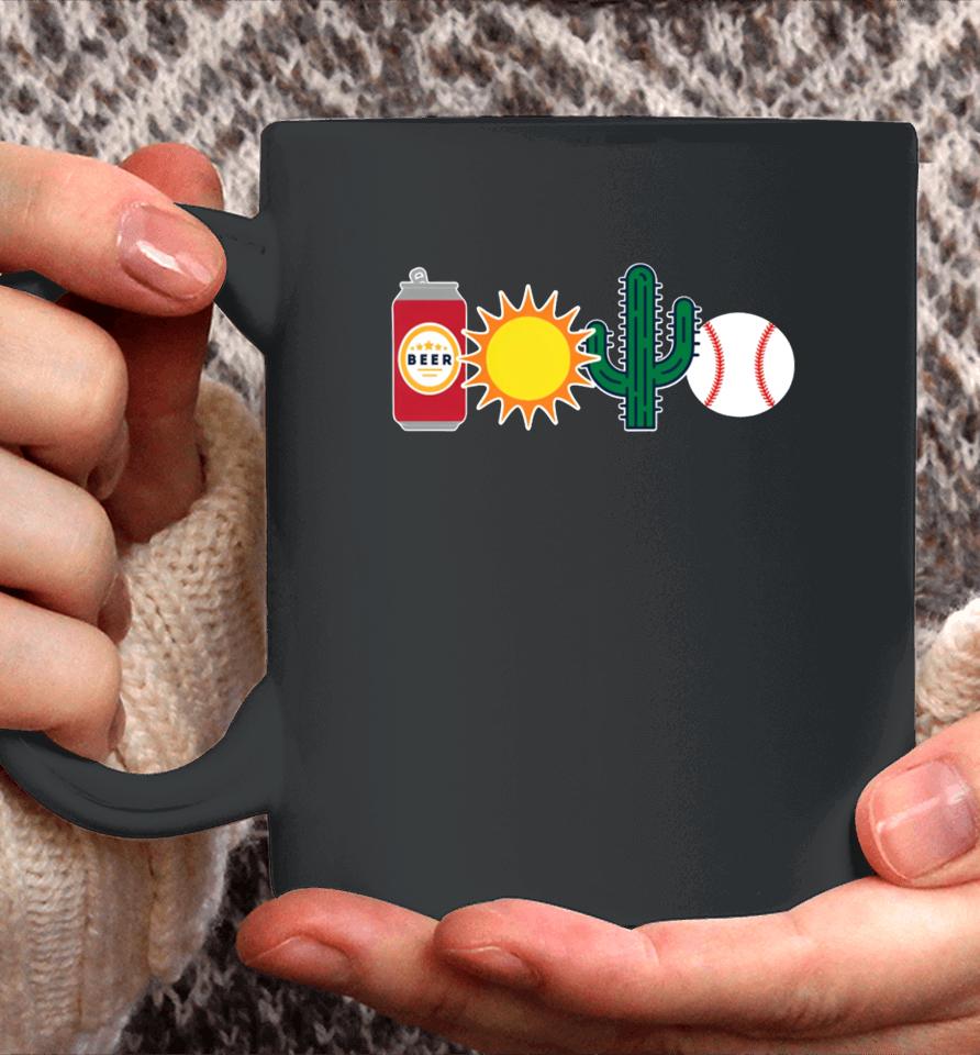 Obviousshirts Beer Sun Cactus And Baseball Coffee Mug