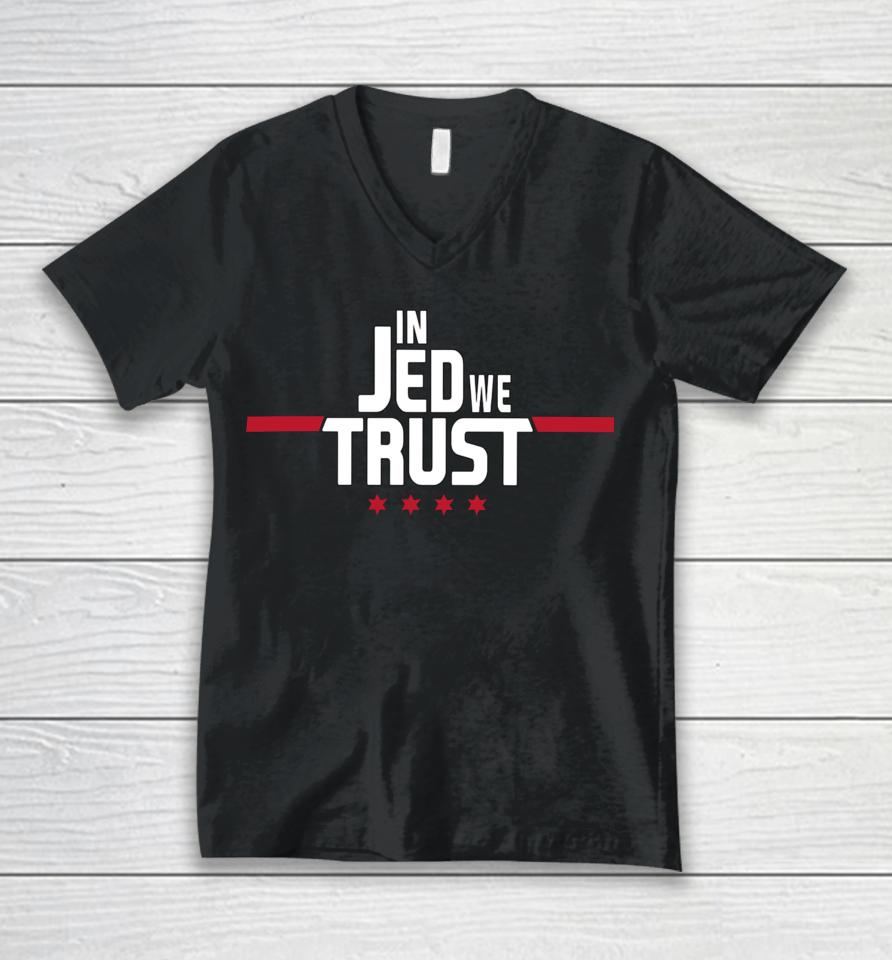 Obviousshirts Merch In Jed We Trust Unisex V-Neck T-Shirt
