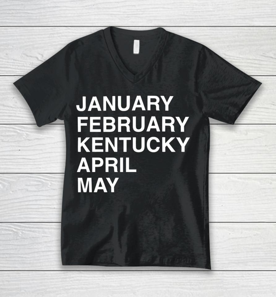 Obviousshirts Store Kentucky Madness January February Kentucky April May Unisex V-Neck T-Shirt