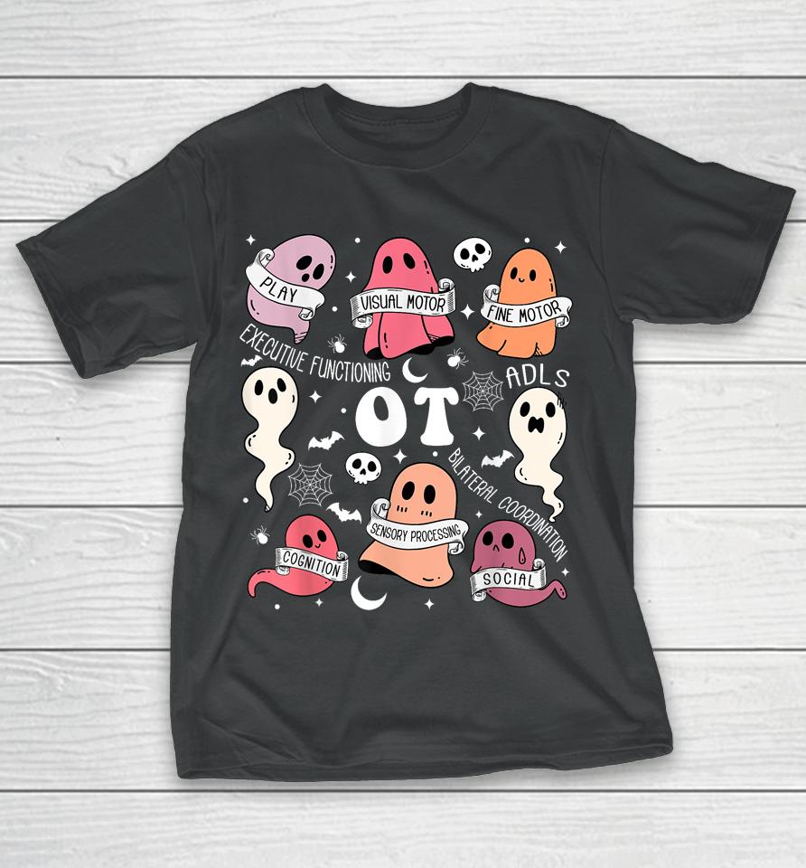 Occupational Therapy Ot Ota Halloween Spooky Cute Ghosts T-Shirt