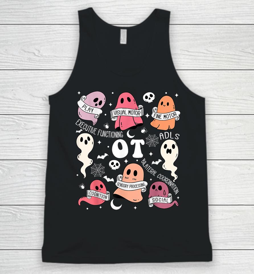 Occupational Therapy Ot Ota Halloween Spooky Cute Ghosts Unisex Tank Top