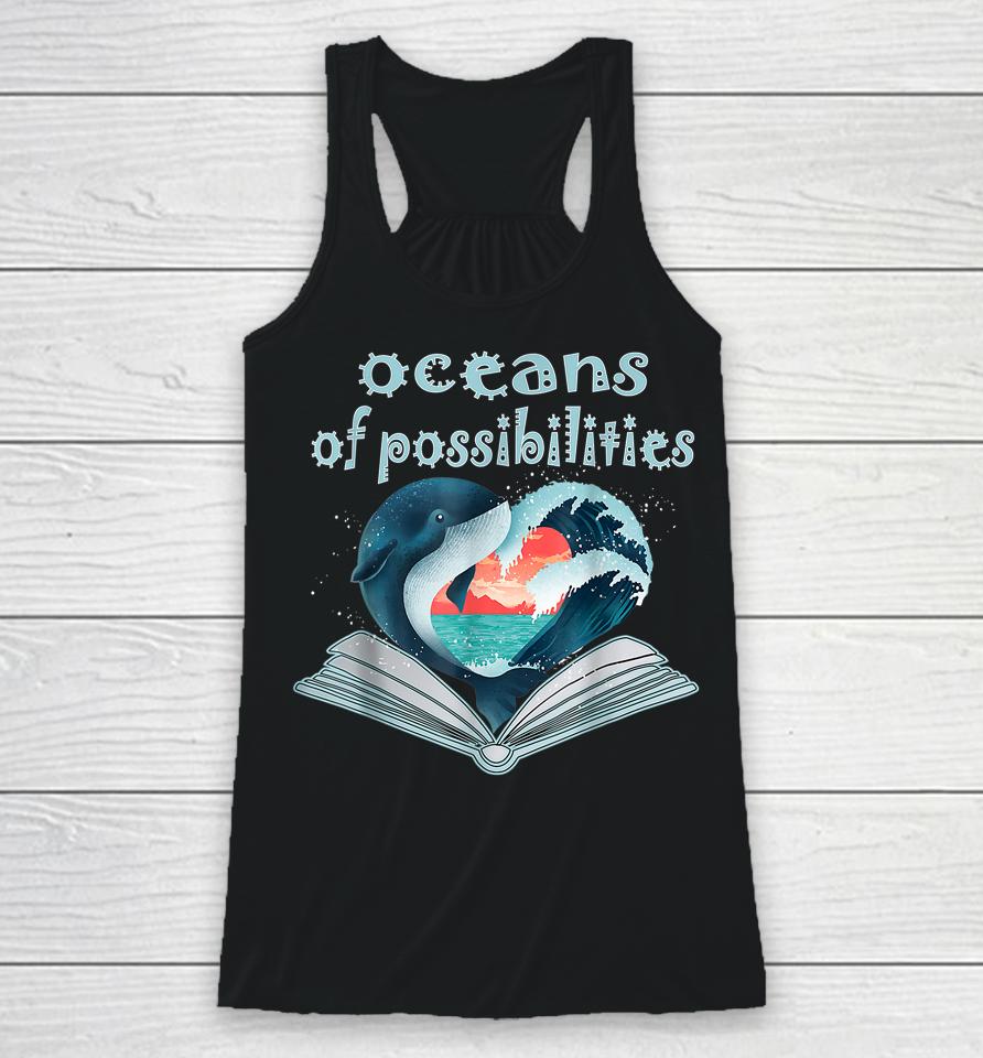 Oceans Of Possibilities Summer Reading Librarian Racerback Tank