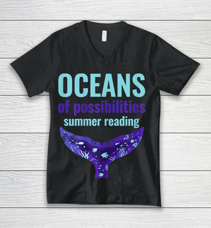 Oceans Of Possibilities Summer Reading Unisex V-Neck T-Shirt