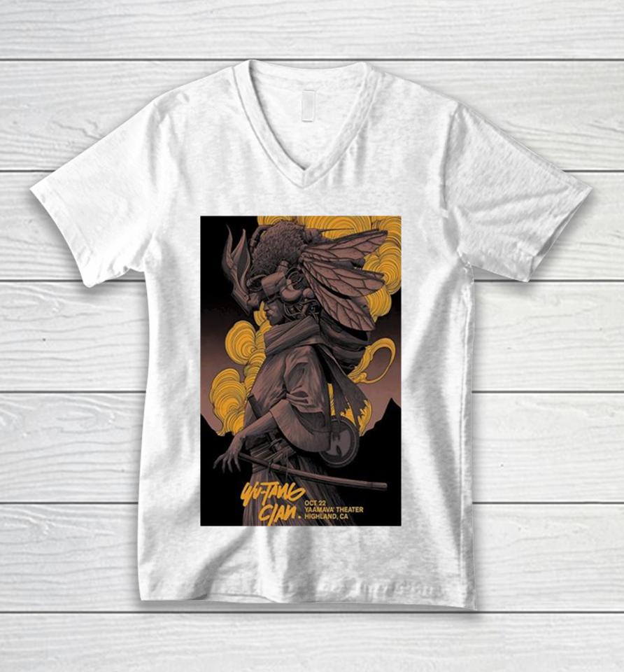 October 22 Highland Ca Wu Tang Clan Yaamava’ Theater Poster Unisex V-Neck T-Shirt