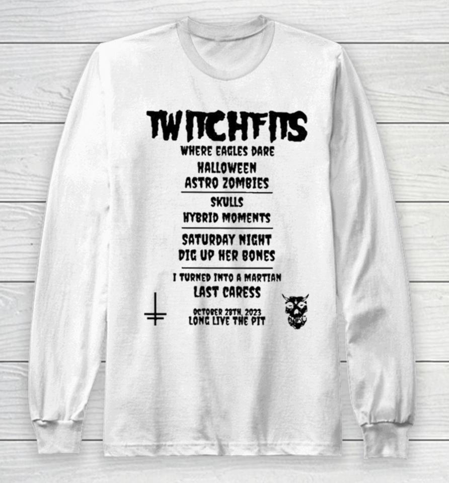 October 28Th, 2023 Long Live The Pit Twitchfits Where Eagles Dare Halloween Astro Zombies Long Sleeve T-Shirt