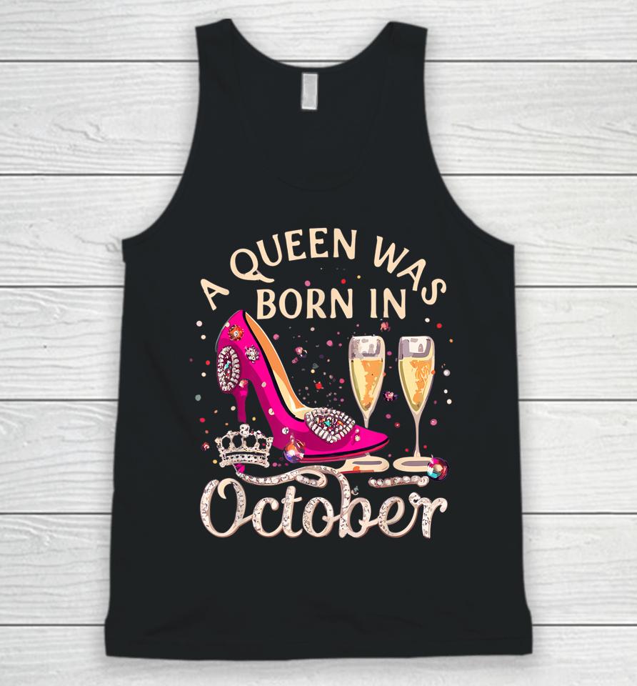 October Birthday Queen, High Heel Libra Diva Costume Unisex Tank Top