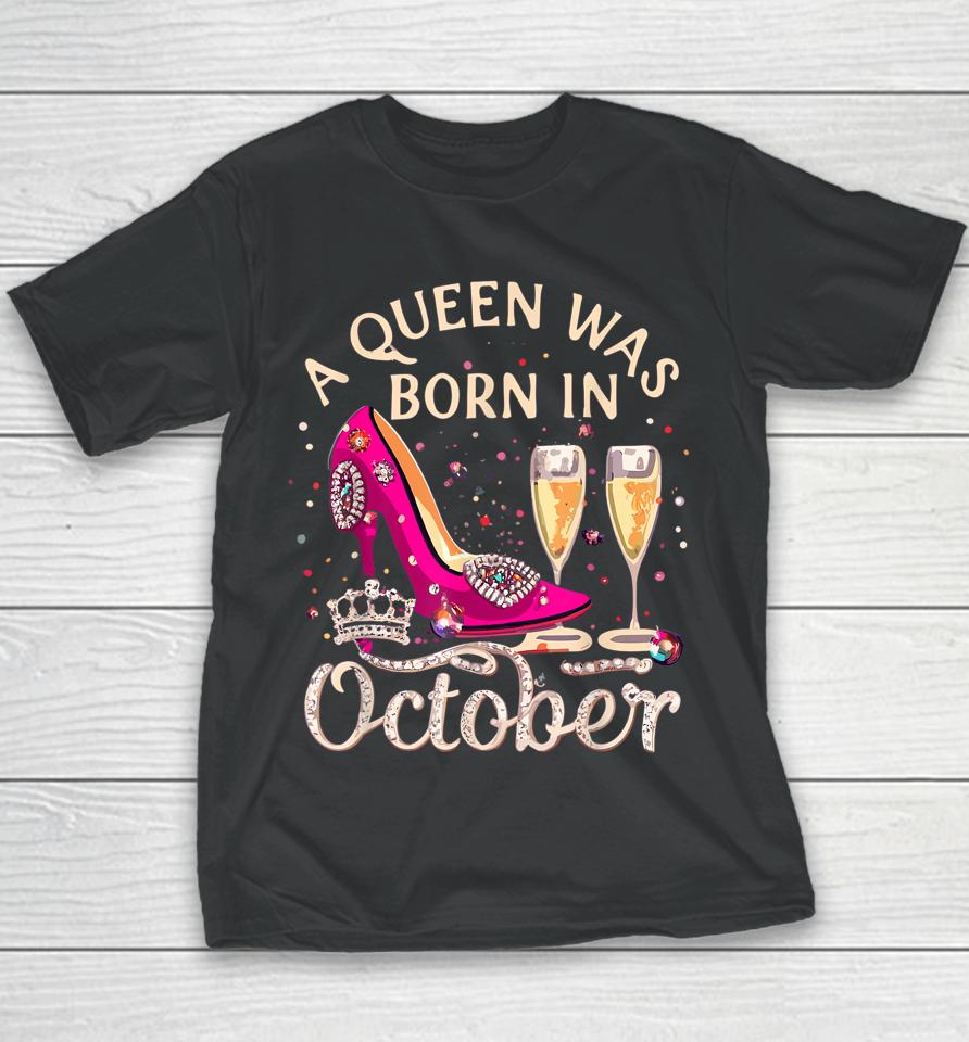 October Birthday Queen, High Heel Libra Diva Costume Youth T-Shirt