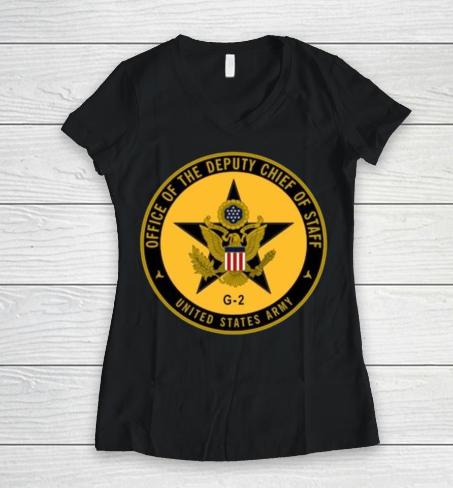 Office Of The Deputy Chief Of Staff United States Army Women V-Neck T-Shirt
