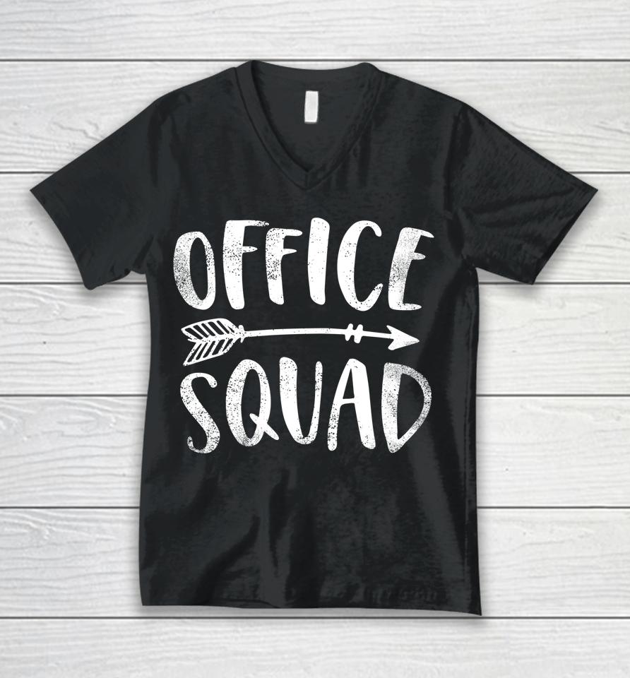 Office Squad Office Staff Admin Crew Gifts Secretary Teacher Unisex V-Neck T-Shirt