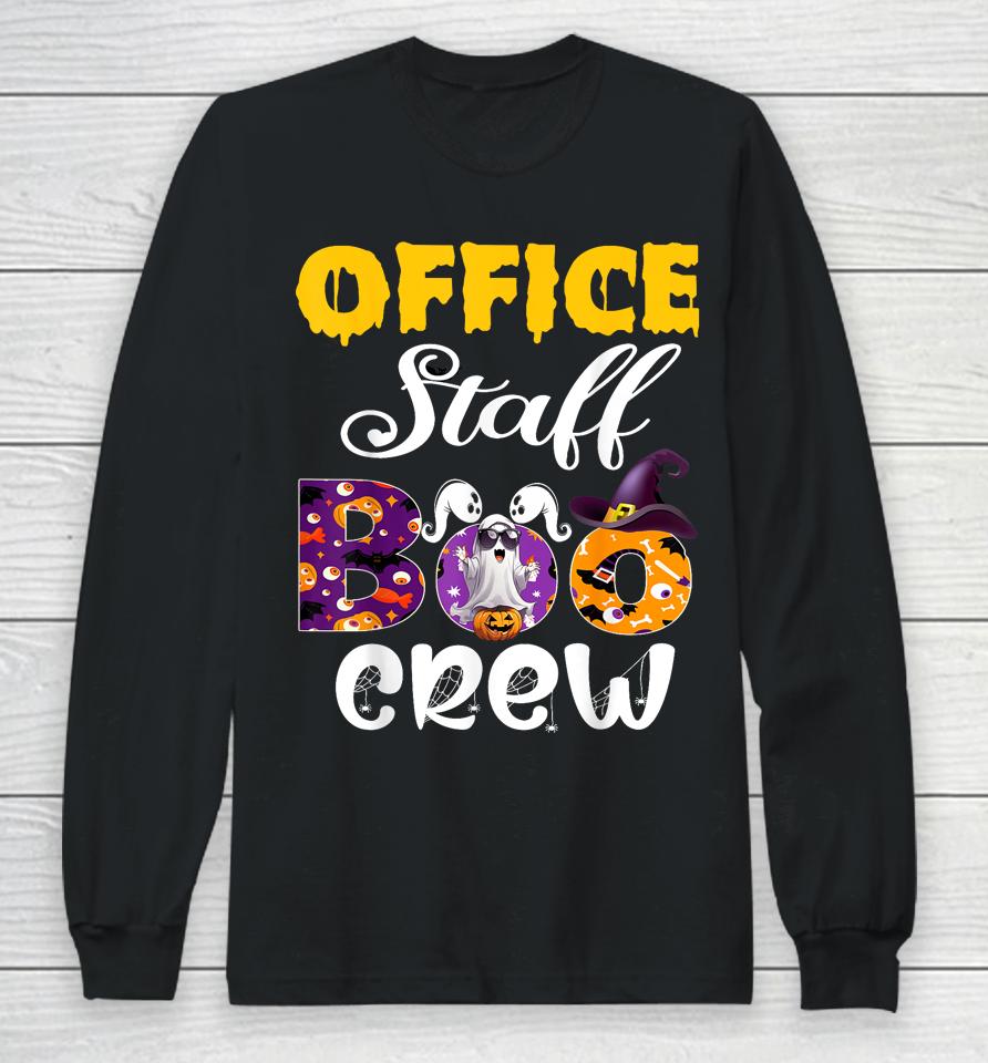 Office Staff Boo Crew Funny Matching Halloween Costume Long Sleeve T-Shirt